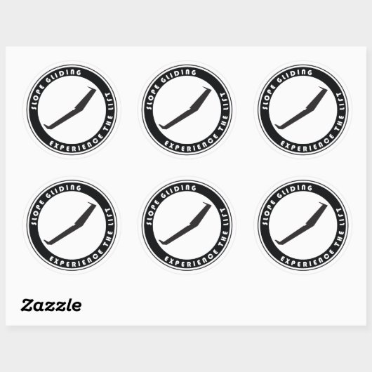 Glijdende helling ronde sticker (Vel)