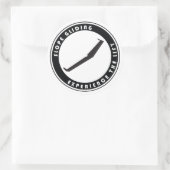 Glijdende helling ronde sticker (Tas)