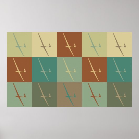 Glijdende Pop Art Poster (Voorkant)