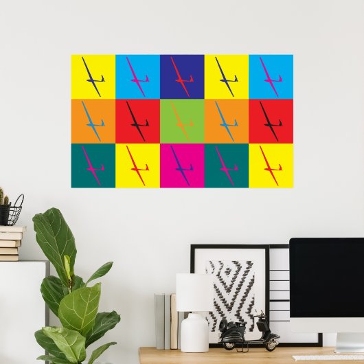 Glijdende Pop Art Poster (Thuiskantoor)