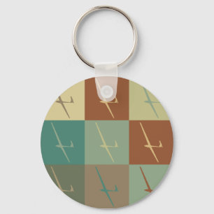 Glijdende Pop Art Sleutelhanger