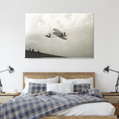 Glijder Testvlucht Luchtvaart Wright Brothers Canvas Afdruk (Insitu (Slaapkamer))