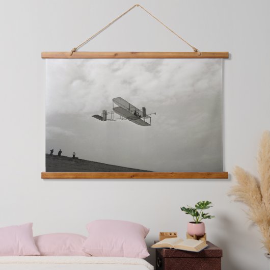 Glijder Testvlucht Luchtvaart Wright Brothers Hangend Wandkleed (Slaapkamer)