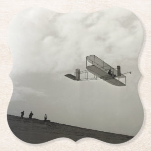 Glijder Testvlucht Luchtvaart Wright Brothers Kartonnen Onderzetters