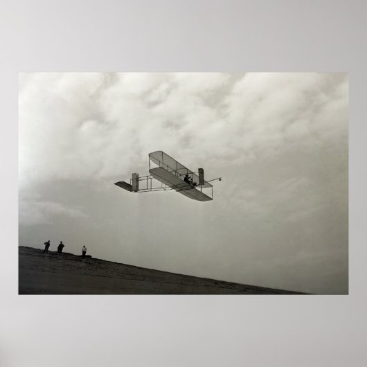 Glijder Testvlucht Luchtvaart Wright Brothers Poster (Voorkant)