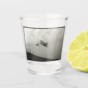 Glijder Testvlucht Luchtvaart Wright Brothers Shot Glas