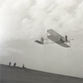 Glijder Testvlucht Luchtvaart Wright Brothers Sticker (Voorkant)