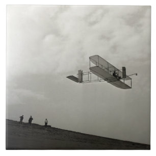 Glijder Testvlucht Luchtvaart Wright Brothers Tegeltje