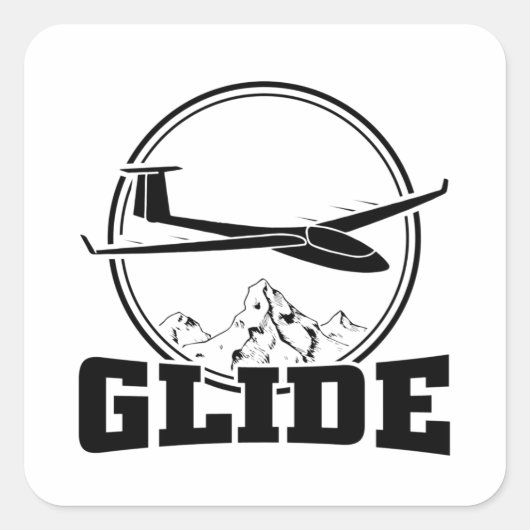 Glijding | Proefzweefgetouwen voor het strooien va Vierkante Sticker (Voorkant)