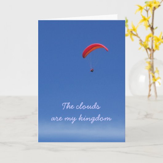 Glijscherm boven de wolken kaart (Gele Bloem)