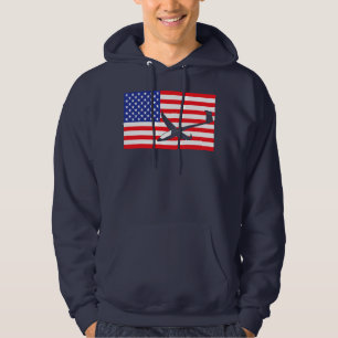 Glijvliegtuigen USA Amerikaanse Vlag Piloot Zweefv Hoodie