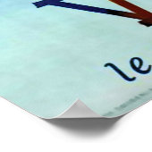 Glimende zon in Valais, Zwitserland, vintage-reis Poster (Hoek)