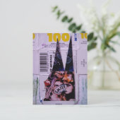 Glimlach 100 Mixed Media Collage Briefkaart (Staand voorkant)