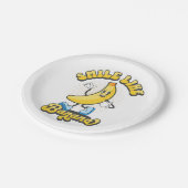 Glimlach als banaan papieren bordje (Gekanteld)