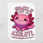 Glimlach als een Axolotl Feestdagenkaart (Voorkant / Achterkant)