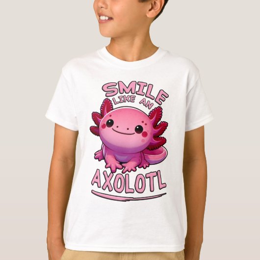 Glimlach als een Axolotl Kinder T-shirt (Voorkant)