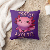 Glimlach als een Axolotl Kussen (Deken)