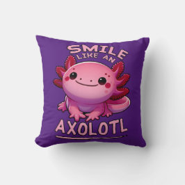 Glimlach als een Axolotl Kussen