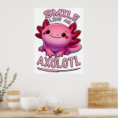 Glimlach als een Axolotl Poster (Keuken)
