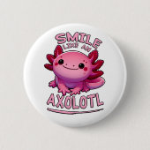 Glimlach als een Axolotl Ronde Button 5,7 Cm (Voorkant)