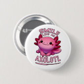 Glimlach als een Axolotl Ronde Button 5,7 Cm (Voorkant /achterkant)