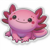 Glimlach als een Axolotl Sticker (Voorkant)