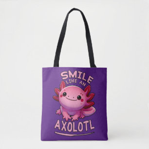 Glimlach als een Axolotl Tote Bag