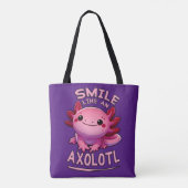 Glimlach als een Axolotl Tote Bag (Achterkant)