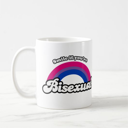 Glimlach als je biseksueel bent koffiemok (Links)