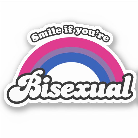 Glimlach als je biseksueel bent sticker (Voorkant)