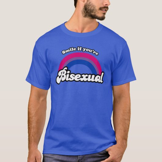 Glimlach als je biseksueel bent t-shirt (Voorkant)