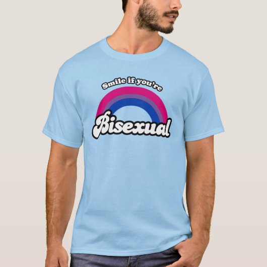 Glimlach als je biseksueel bent t-shirt (Voorkant)