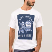 Glimlach, als je durft! Retro tandarts T-shirt (Voorkant)