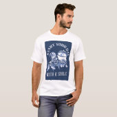Glimlach, als je durft! Retro tandarts T-shirt (Voorkant volledig)