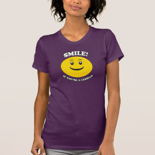 GLIMLACH ALS JE LESBIEN BENT T-SHIRT