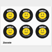 GLIMLACH ALS JE LESBIENCHT BENT RONDE STICKER (Vel)