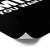 Glimlach Als Je Me Wil Poster (Hoek)