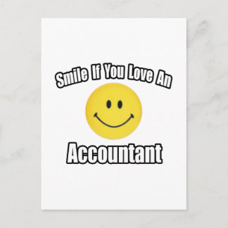 Glimlach als je van een accountant houdt briefkaart