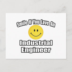 Glimlach als je van een industrieel ingenieur houd briefkaart