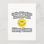 Glimlach als je van iemand met nierstenen houdt briefkaart (Voorkant)