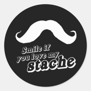 Glimlach als je van mijn stapel houdt (Pickup Line Ronde Sticker
