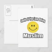 Glimlach als je van moslim houdt briefkaart (Voorkant / Achterkant)