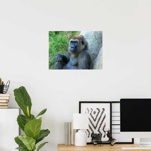 glimlach Ape Poster (Thuiskantoor)