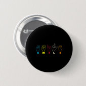 Glimlach Asl Alfabet Amerikaans Gebarentaal Asl Le Ronde Button 5,7 Cm (Voorkant /achterkant)