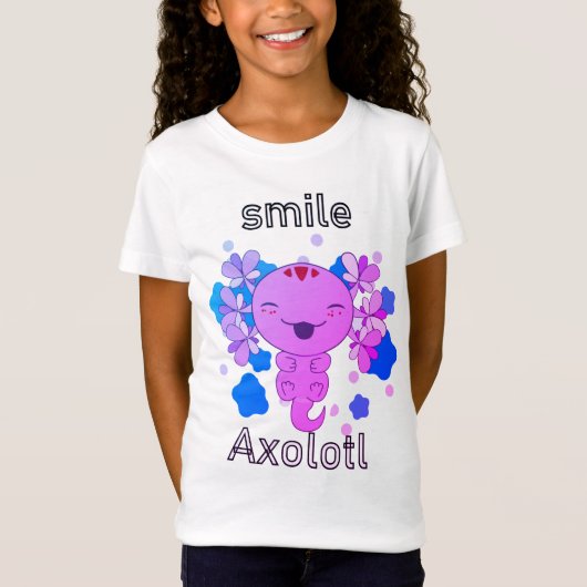 glimlach axolotl t-shirt (Voorkant)