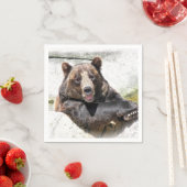 glimlach beer verjaardag servet (Insitu)