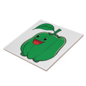 Glimlach Bell Pepper Tegeltje (Zijkant)