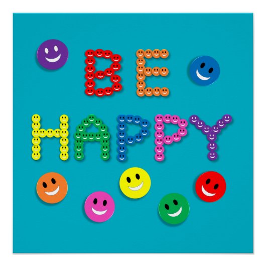 glimlach blij aangezicht leven vreugde perfect poster (Voorkant)