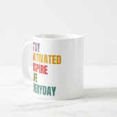 GLIMLACH Blijf gemotiveerd, inspireer het leven el Koffiemok (Voorkant links)