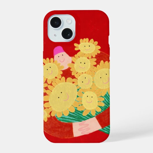 Glimlach bloemen iPhone 15 case (Achterkant)